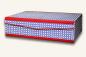 Preview: Stackable box with blue and red pattern